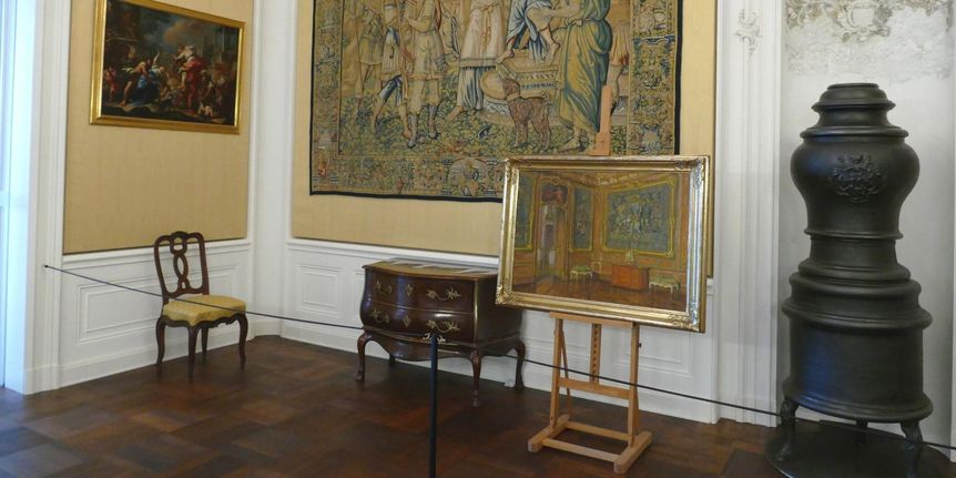 Schloss Bruchsal, Ausstellung Die unzerstörte Beletage, Gelbes Zimmer