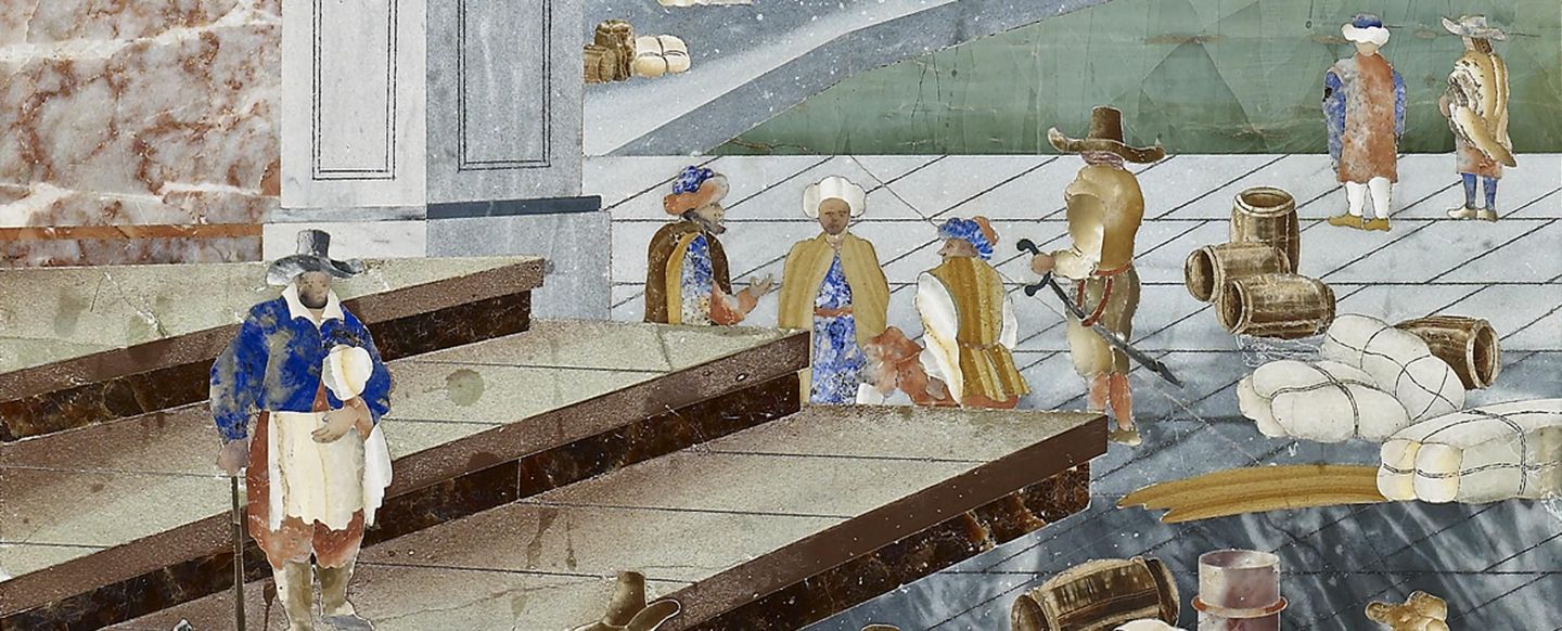 Schloss Favorite Rastatt, Wandfeld im Florentiner Kabinett