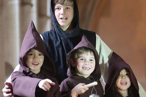 Kloster und Schloss Bebenhausen, verkleidete Kinder