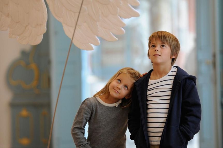 Kloster Schussenried, junge Besucher im Klostermuseum